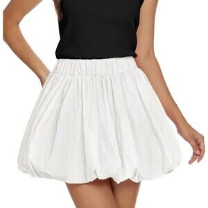 NWT The Drop Bubble Mini Skirt White Size Small Trendy Chic